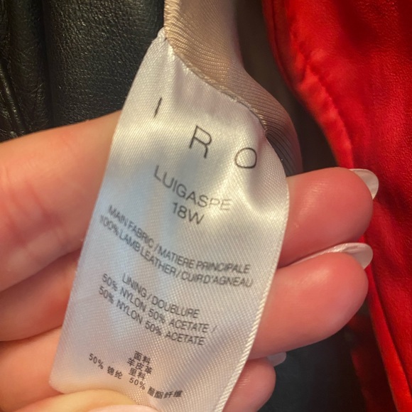 IRO red Luigaspe leather jacket - Picture 5 of 5
